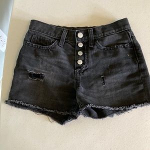 Old Navy black denim Short Girls size 10